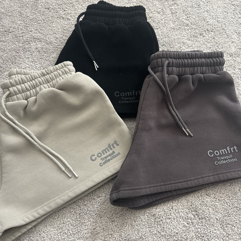 COMFRT BUNDLE-Black, Gray, Cream Lounge Shorts